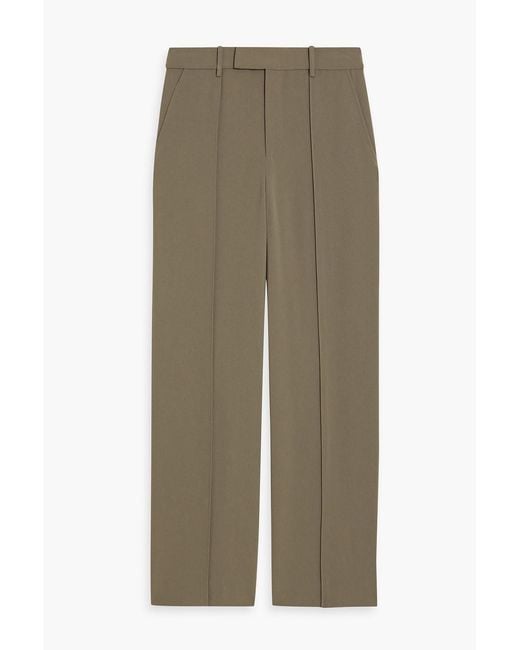 Proenza Schouler Green Weyes Crepe Wide-Leg Pants