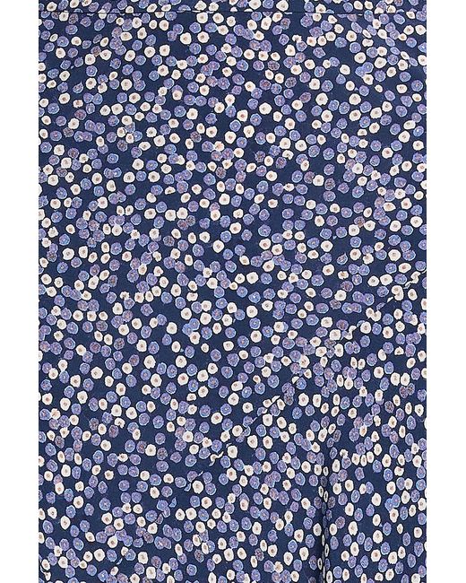 Isabel Marant Blue Printed Silk-Blend Maxi Skirt