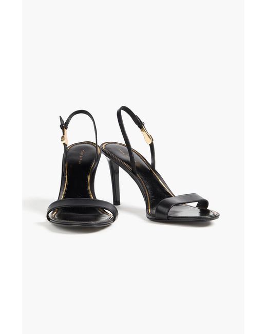 Tory Burch Metallic Leather Slingback Sandals
