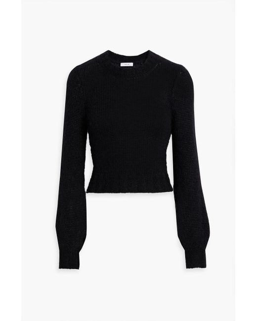 Iris & Ink Black Hailey Mohair-blend Sweater