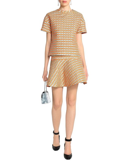 RED Valentino Natural Jacquard Mini Skirt