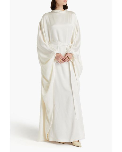 Roksanda White Belted Satin-crepe Bridal Gown