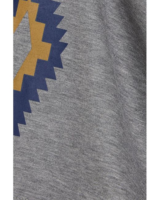 Canali T-shirt aus baumwoll-jersey mit print in Gray für Herren