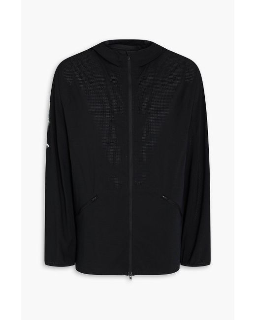 Y-3 Black Perforated Printed Stretch-shell Jacket for men