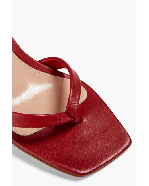 Gianvito Rossi Red Leather Sandals