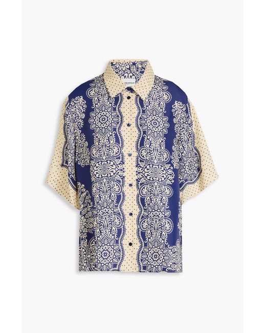 Claudie Pierlot Blue Printed Twill Shirt