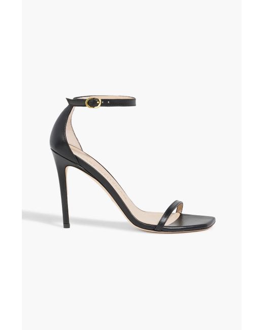 Stuart Weitzman Black Leather Sandals