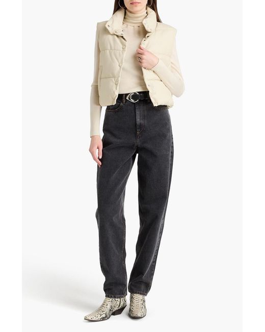 Isabel Marant Black Corsy High-Rise Tapered Jeans