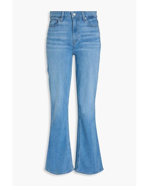 PAIGE Blue Laurel hoch sitzende bootcut-jeans in ausgewaschener optik