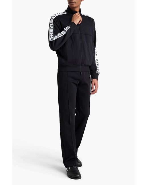 DSquared² Black Printed Jersey Track Jacket for men