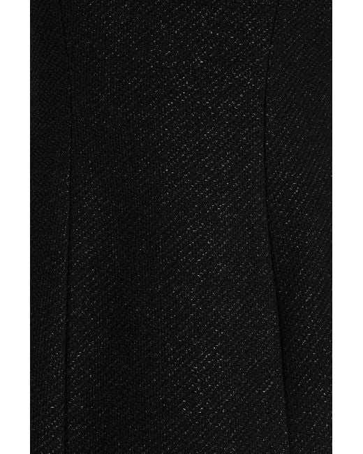 Maje Black Crystal-embellished Metallic Tweed Mini Dress