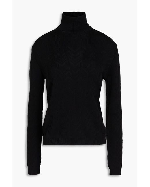 Missoni Black Wool-blend Turtleneck Sweater
