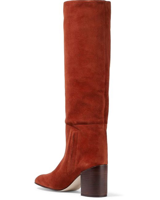 stuart weitzman red suede boots