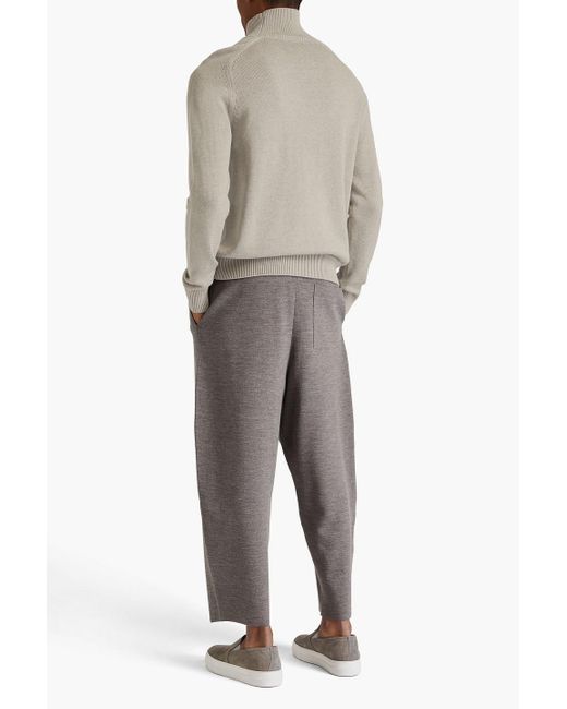 Studio Nicholson White Merino Wool And Cotton-blend Turtleneck Sweater for men