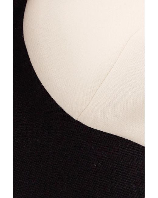 Gabriela Hearst Black Enoch Wool-crepe And Silk Cropped Top
