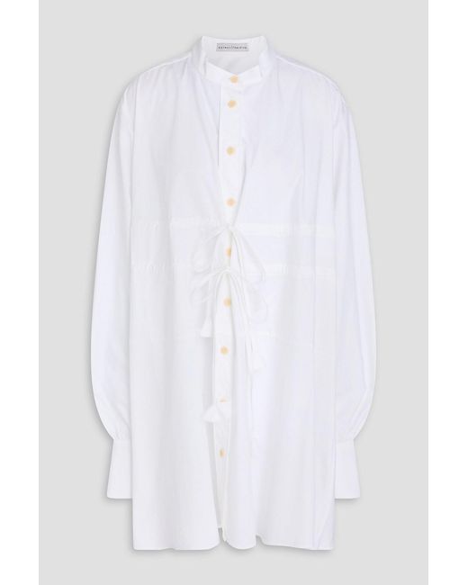 Palmer//Harding White Cotton-Blend Poplin Shirt