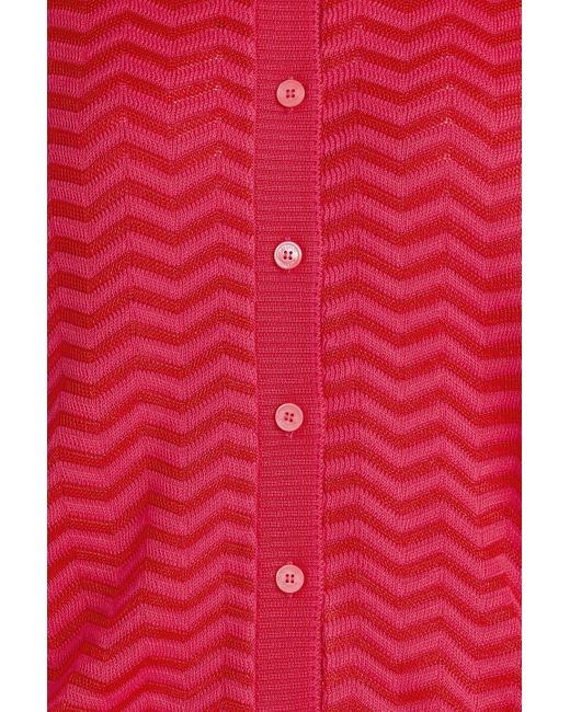 Missoni Pink Crochet-knit Cotton-blend Cardigan