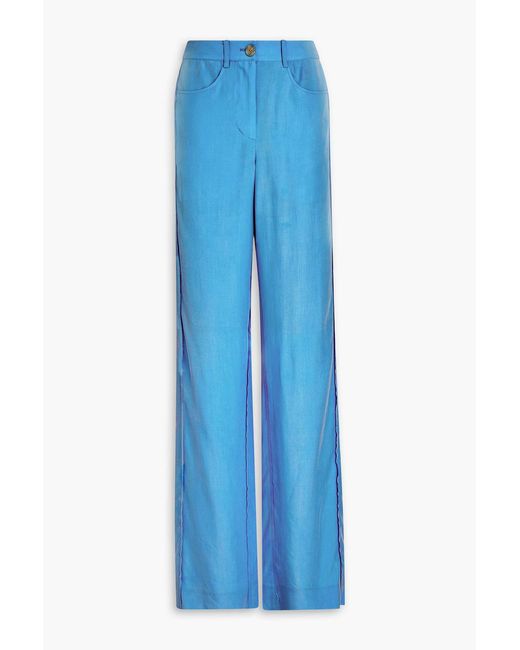 Rejina Pyo Blue Cora Lyocell Straight-Leg Pants