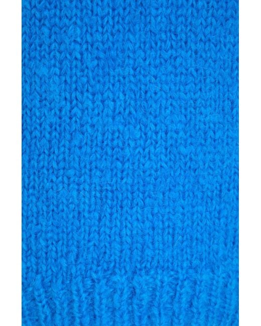 Tibi Blue Mohair-blend Turtleneck Vest