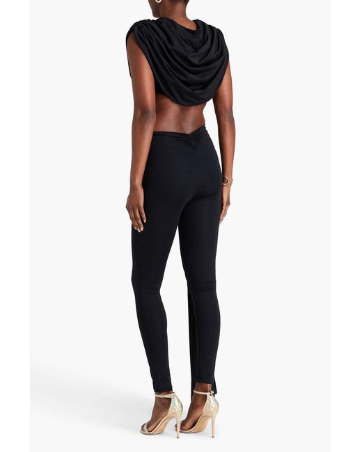 Maygel Coronel Blue Sierpe Satin-jersey leggings