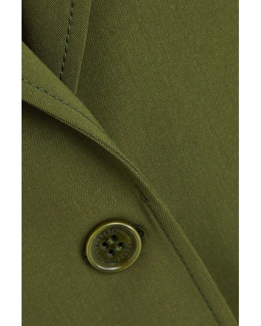 Alberta Ferretti Green Wool-blend Twill Blazer