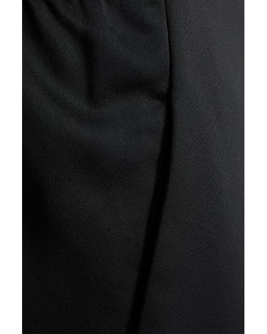 Christopher Esber Black Satin-Crepe Wide-Leg Pants