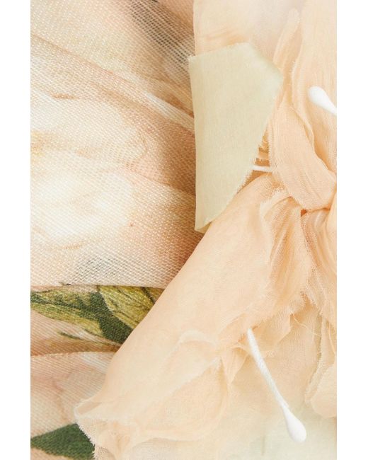 Zimmermann Natural Floral-print Linen And Silk-blend Bra Top