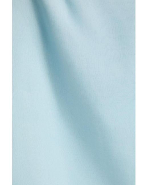 Zimmermann Blue Layered Silk-Georgette Midi Skirt