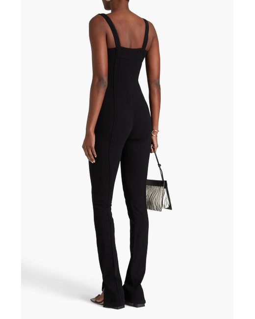 Jacquemus Black Cutout Wool-Blend Crepe Jumpsuit