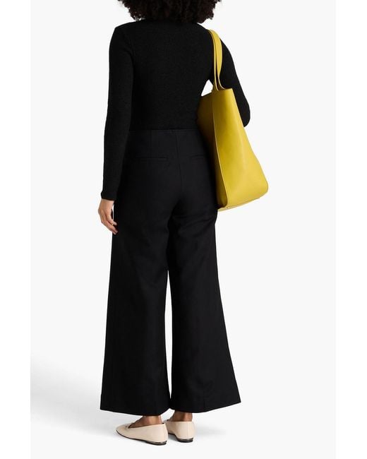 Totême  Black Hose mit weitem bein aus baumwoll-twill