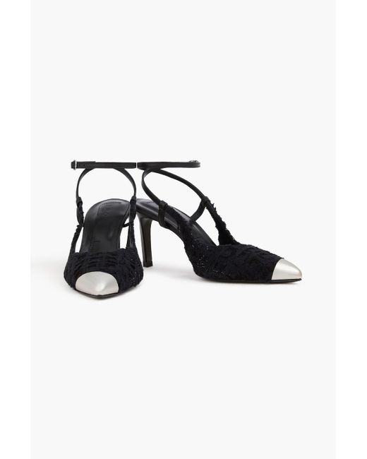 IRO Black Damaia Metallic Fil Coupé Pumps