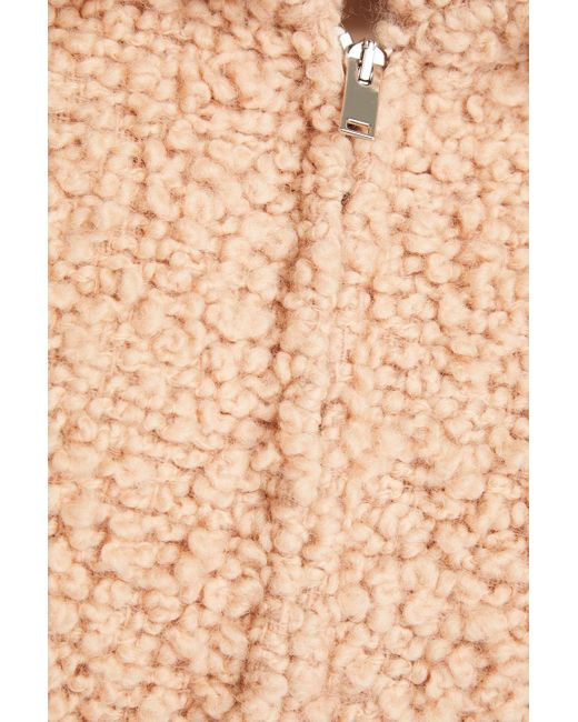 Stella McCartney Natural Bouclé-knit Wool-blend Bomber Jacket