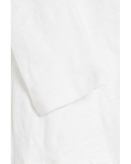 ATM White Slub Cotton-jersey Top