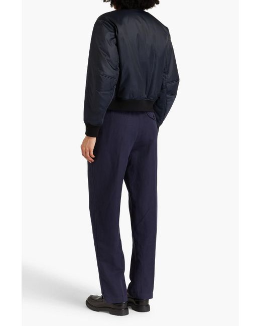 Alex Mill Blue Kennedy Linen, Tm And Cotton-blend Twill Tapered Pants