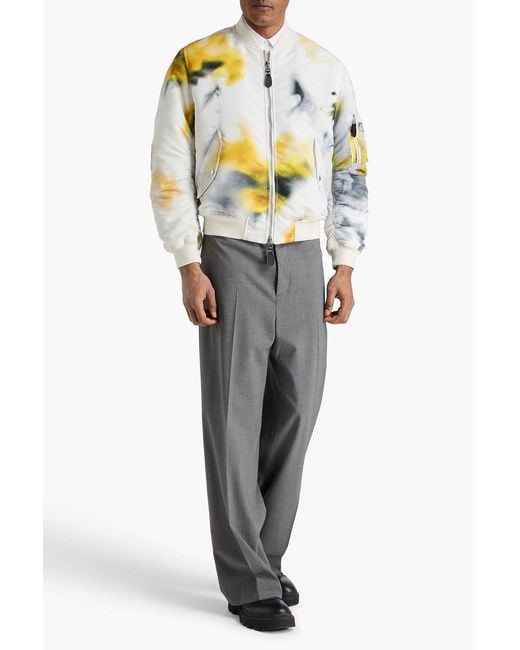 McQueen Metallic Printed Shell Bomber Jacket for men
