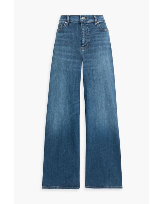 FRAME Blue Le Slim Palazzo High-Rise Wide-Leg Jeans