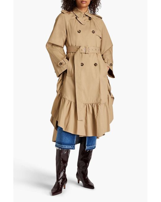 RED Valentino Natural Cotton-blend Twill Trench Coat