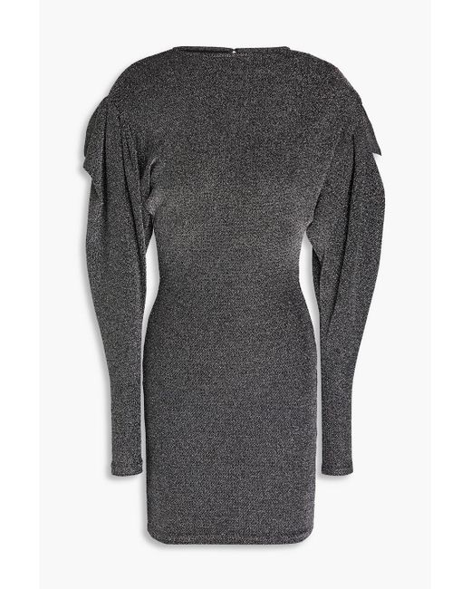 Isabel Marant Gray Waden Lamé Mini Dress