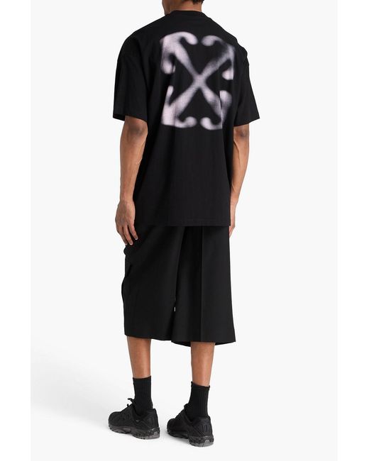 Off-White c/o Virgil Abloh Black Printed Cotton-Jersey T-Shirt for men