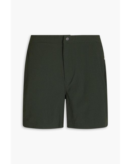 Onia Green Calder Mid-length Striped Swim Shorts for men