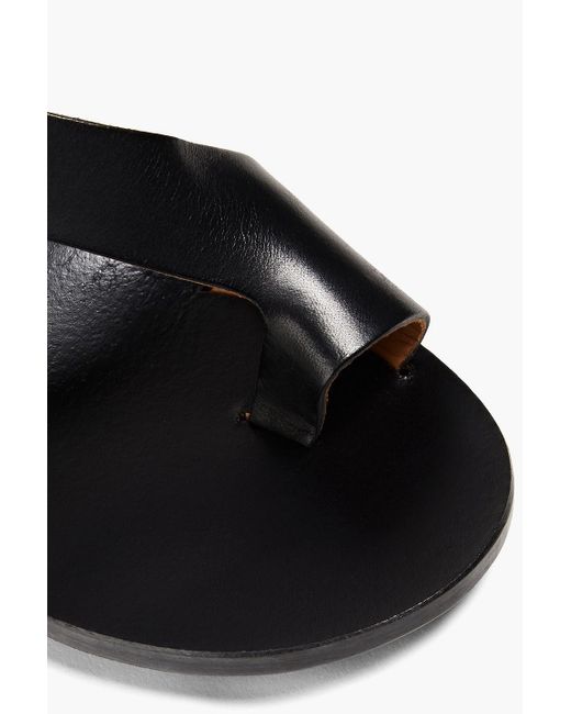 Atp Atelier Black Volparo Leather Sandals