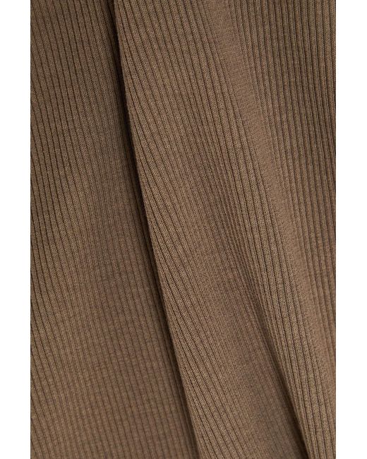 Agolde Brown Ribbed Jersey Tank