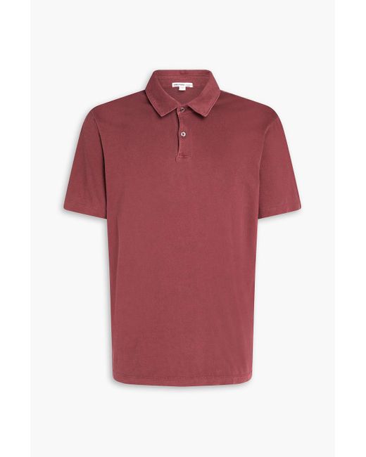 James Perse Red Supima Cotton-jersey Polo Shirt for men