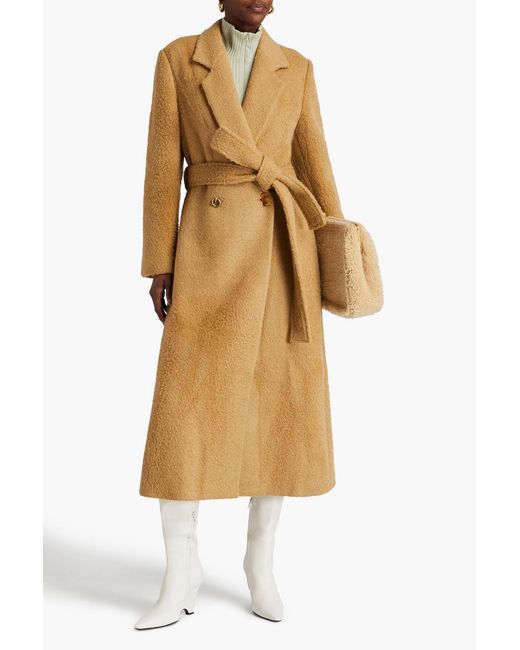 Rejina Pyo Natural Gracie Double-breasted Wool-blend Coat
