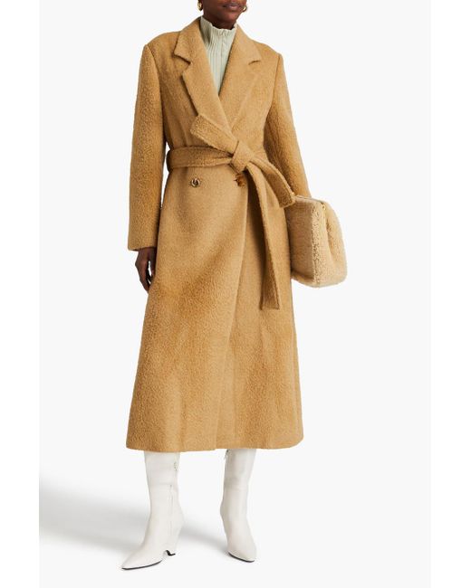 Rejina Pyo Gracie Double breasted Wool blend Coat in Natural Lyst UK