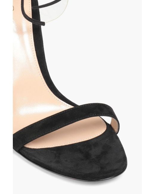 Gianvito Rossi Black Suede And Pvc Sandals