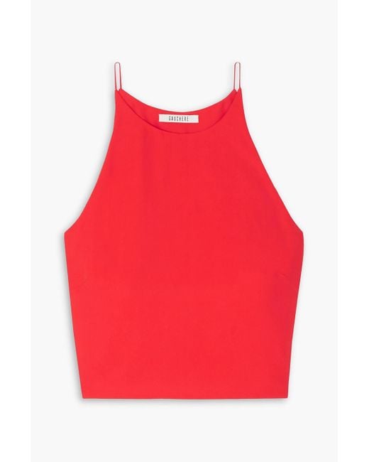 Gauchère Red Cropped Twill Camisole