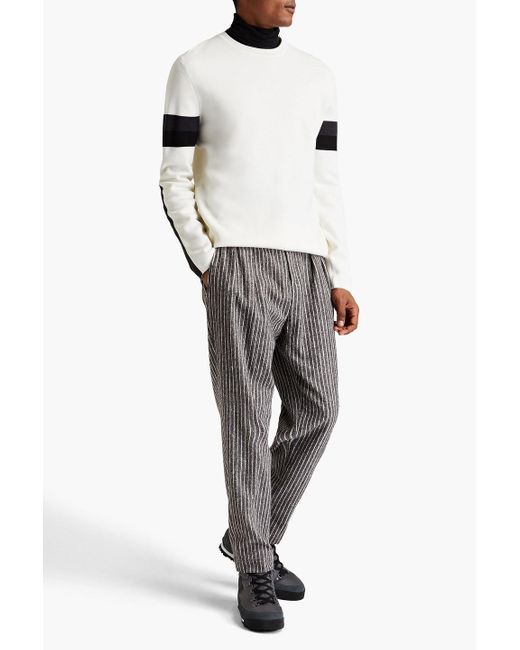 Aztech Mountain White Shell-trimmed Wool Sweater for men