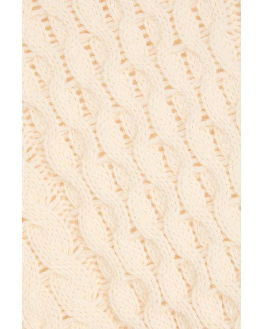 Theory Natural Cable-knit Wool And Cashmere-blend Sweater