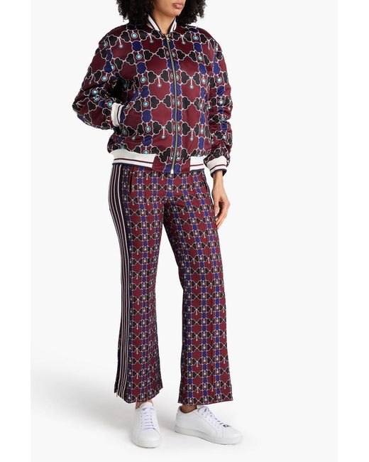 Borgo De Nor Red iggy Printed Shell Bomber Jacket